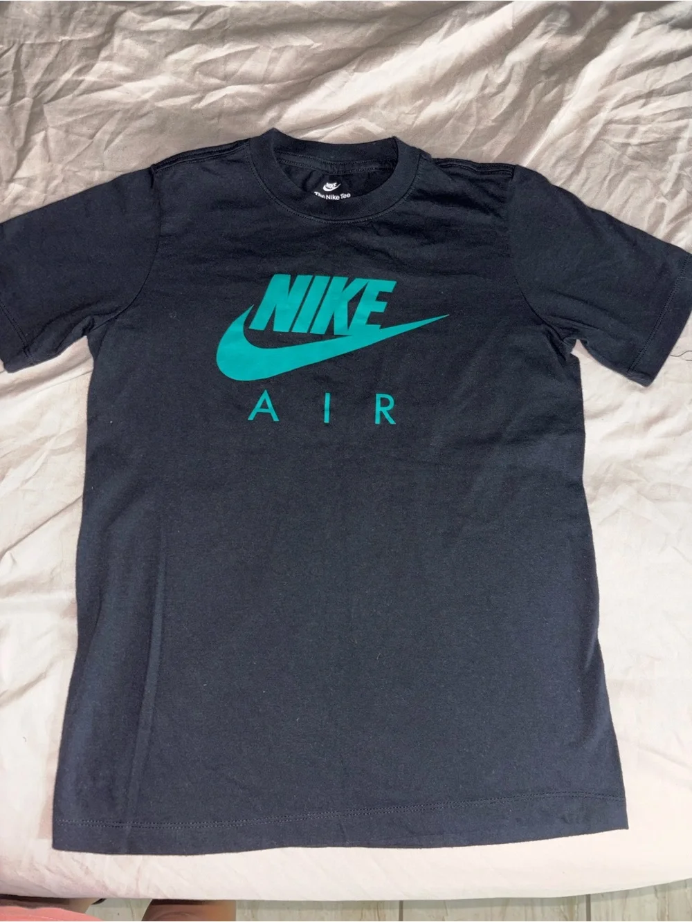 Nike Black Short-Sleeve Tee with Teal Nike Air Logo